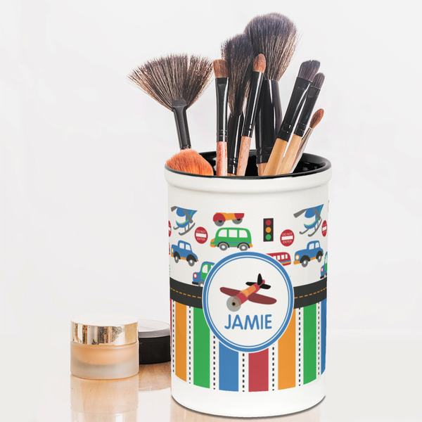 Transportation & Stripes Pencil Holder - LIFESTYLE makeup