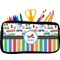 Transportation & Stripes Neoprene Pencil Case - Small w/ Name or Text