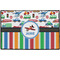 Transportation & Stripes Door Mat - 36"x24" (Personalized)