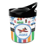 Transportation & Stripes Plastic Ice Bucket (Personalized)