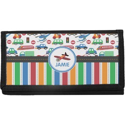 Transportation & Stripes Canvas Checkbook Cover (Personalized)
