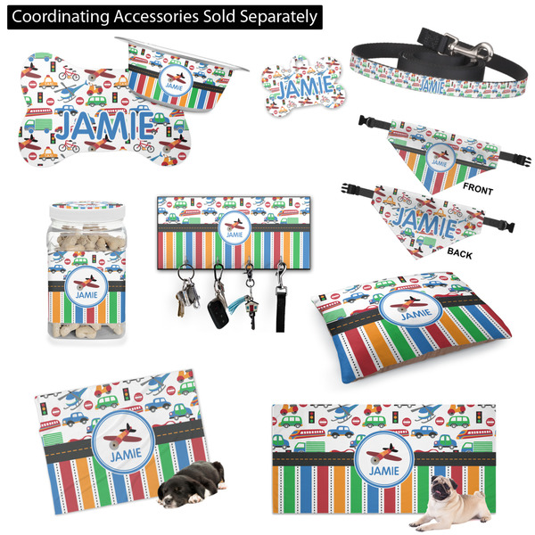 Transportation & Stripes Customized Pet Accessories