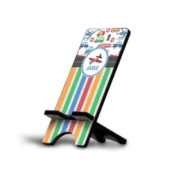 Transportation & Stripes Cell Phone Stand (Personalized)