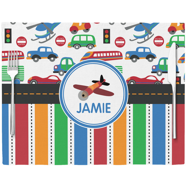 Transportation & Stripes Placemat with Props