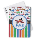 Transportation & Stripes Playing Cards (Personalized)
