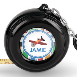 Transportation & Stripes Pocket Tape Measure - 6 Ft w/ Carabiner Clip (Personalized)