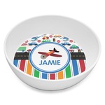 Transportation & Stripes Melamine Bowl - 8 oz (Personalized)