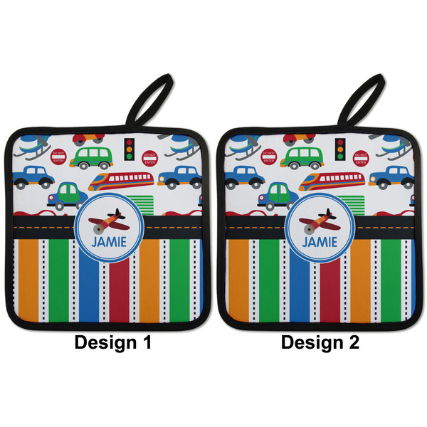 Transportation & Stripes Pot Holders - Set of 2 APPROVAL