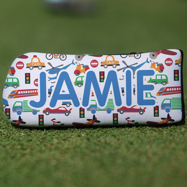 Custom Transportation & Stripes Blade Putter Cover (Personalized)
