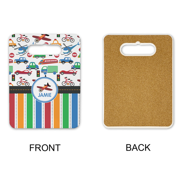 Transportation & Stripes Rectangle Trivet with Handle - APPROVAL