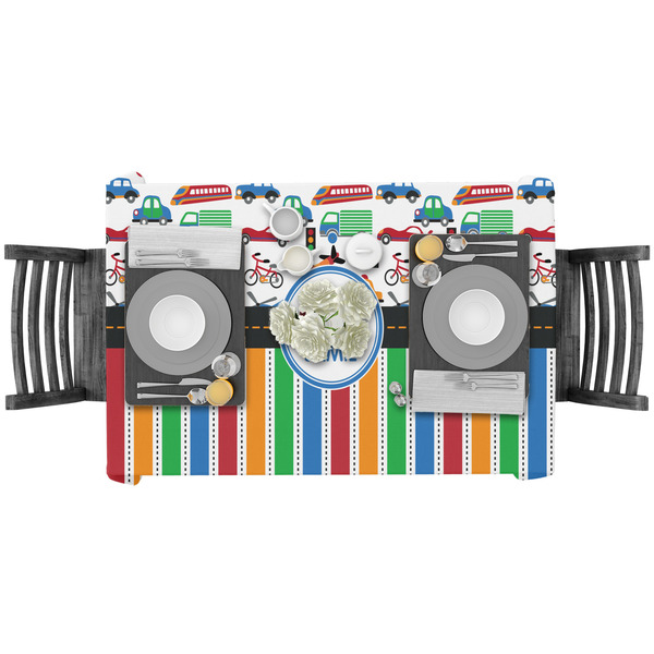 Transportation & Stripes Rectangular Tablecloths - LIFESTYLE