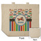Transportation & Stripes Reusable Cotton Grocery Bag - Front & Back View