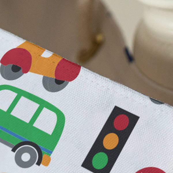 Transportation & Stripes Large Rope Tote - Close Up View