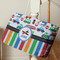Transportation & Stripes Large Rope Tote - Life Style