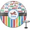 Transportation & Stripes Round Table Top