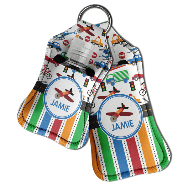 Transportation & Stripes Sanitizer Holder Keychain - Both in Case (PARENT)