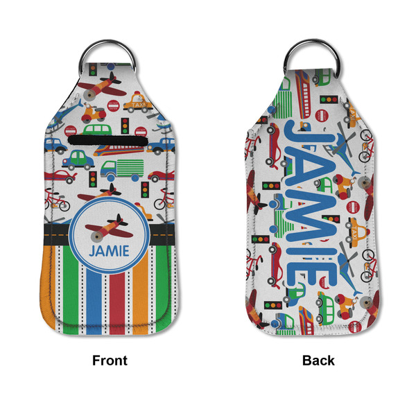 Transportation & Stripes Sanitizer Holder Keychain - Large APPROVAL (Flat)