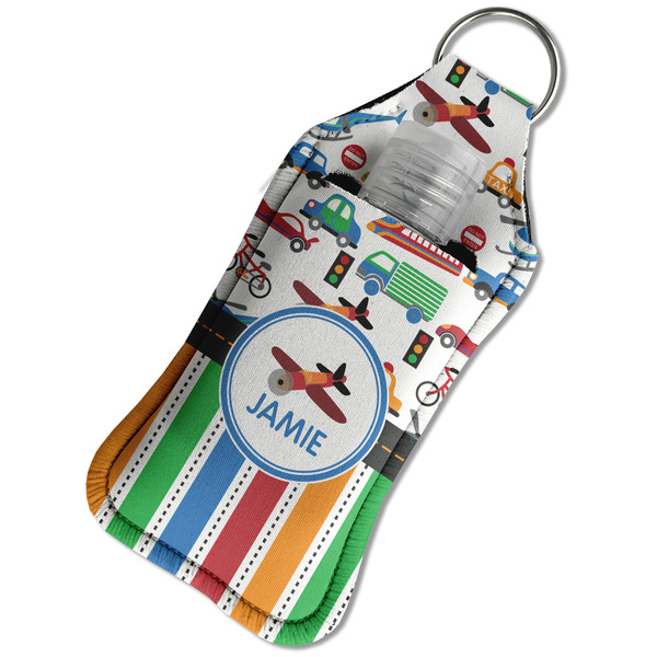 Transportation & Stripes Sanitizer Holder Keychain - Large in Case