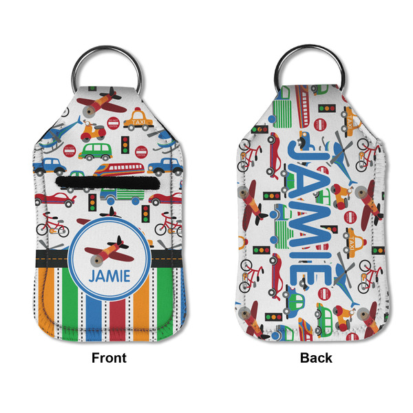 Transportation & Stripes Sanitizer Holder Keychain - Small APPROVAL (Flat)