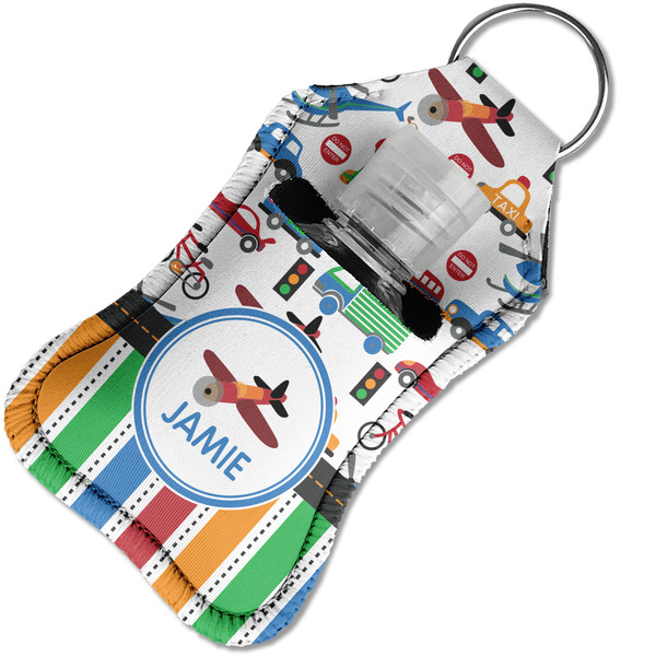 Transportation & Stripes Sanitizer Holder Keychain - Small in Case