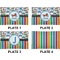 Transportation & Stripes Set of Rectangular Dinner Plates (Approval)