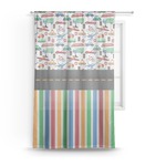 Transportation & Stripes Sheer Curtain (Personalized)
