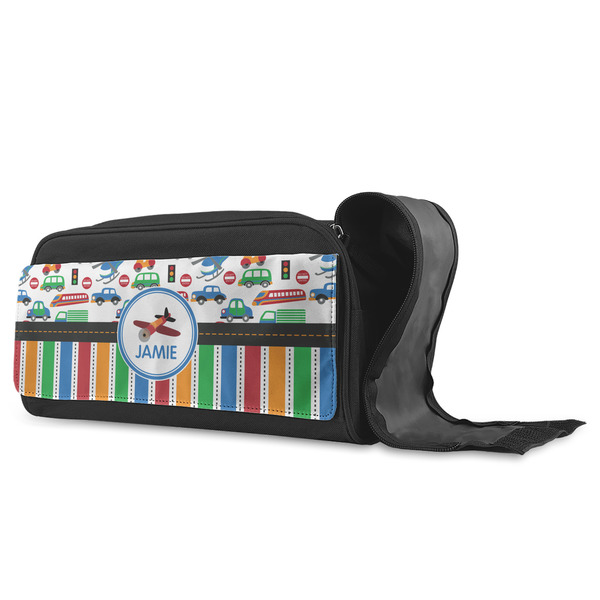 Transportation & Stripes Shoe Bags - ANGLE (Open)