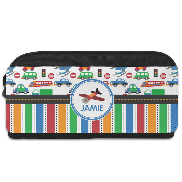 Custom Transportation & Stripes Shoe Bag (Personalized)