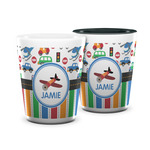 Transportation & Stripes Ceramic Shot Glass - 1.5 oz (Personalized)