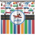 Transportation & Stripes Shower Curtain - Custom Size (Personalized)