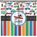 Transportation & Stripes Shower Curtain (Personalized)