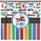 Transportation & Stripes Shower Curtain (Personalized)