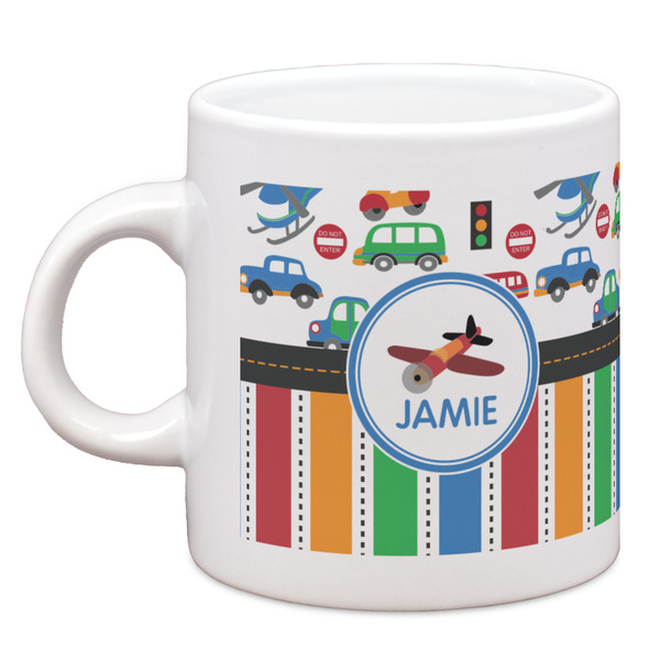 Transportation & Stripes Single Shot Espresso Cup - Single Front