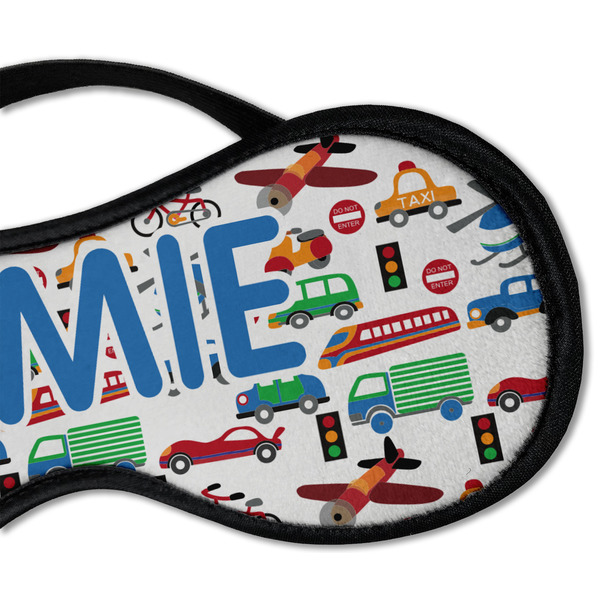 Transportation & Stripes Sleeping Eye Mask - DETAIL Large