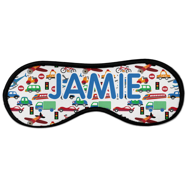 Custom Transportation & Stripes Sleeping Eye Masks - Large (Personalized)