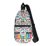 Transportation & Stripes Sling Bag (Personalized)
