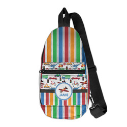 Transportation & Stripes Sling Bag (Personalized)
