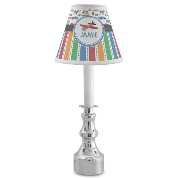 Transportation & Stripes Small Chandelier Lamp - LIFESTYLE (on candle stick)
