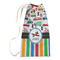 Transportation & Stripes Small Laundry Bag - Front View