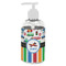Transportation & Stripes Plastic Soap / Lotion Dispenser (8 oz - Small - White) (Personalized)