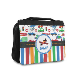 Transportation & Stripes Toiletry Bag - Small (Personalized)