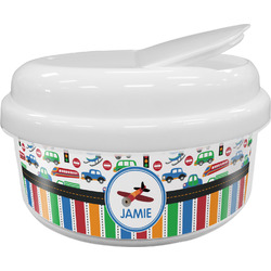 Transportation & Stripes Snack Container (Personalized)