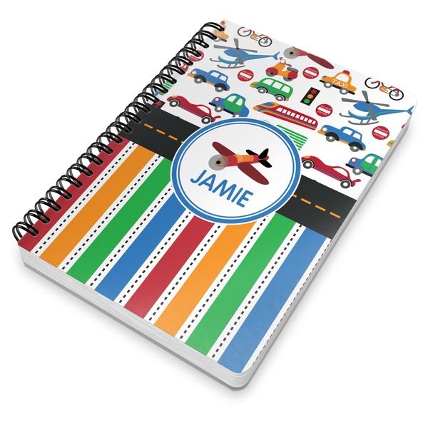 Transportation & Stripes Spiral Journal 7 x 10 - Main