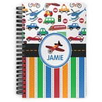 Transportation & Stripes Spiral Notebook (Personalized)