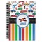 Transportation & Stripes Spiral Notebook - 7x10 w/ Name or Text