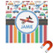 Transportation & Stripes Square Car Magnet - 10" (Personalized)