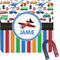Transportation & Stripes Square Fridge Magnet (Personalized)