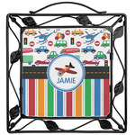 Transportation & Stripes Square Trivet (Personalized)