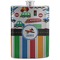 Transportation & Stripes Stainless Steel Flask (Personalized)