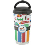 Transportation & Stripes Stainless Steel Coffee Tumbler (Personalized)